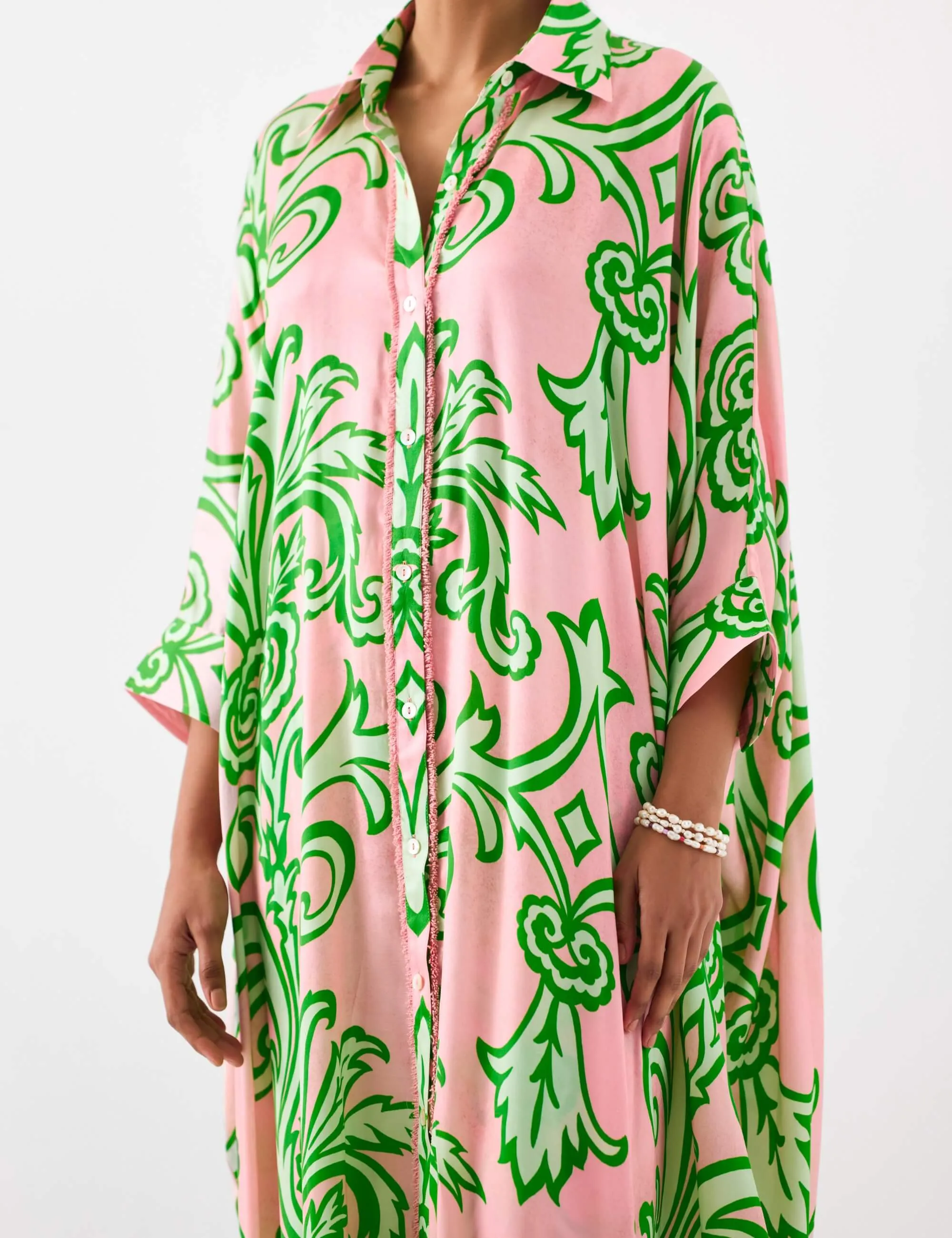 La paz front button kimono kurta and pants