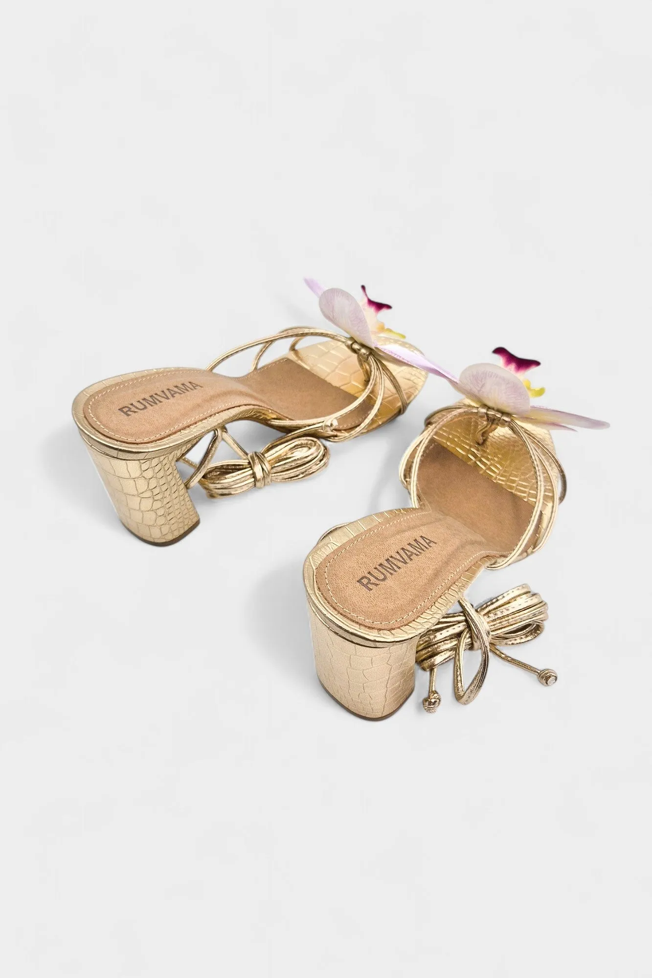 Lavender Orchid Gold Heels