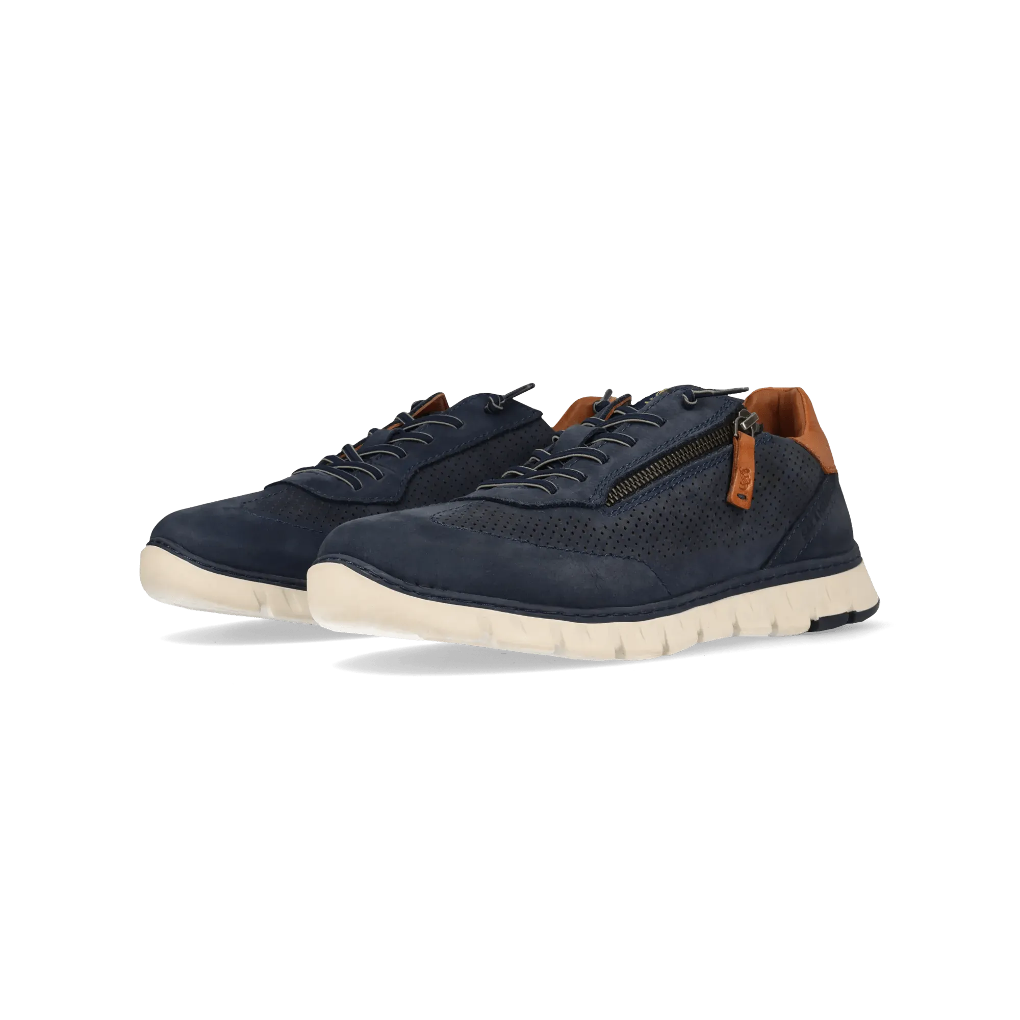 Leder Sneaker blau
