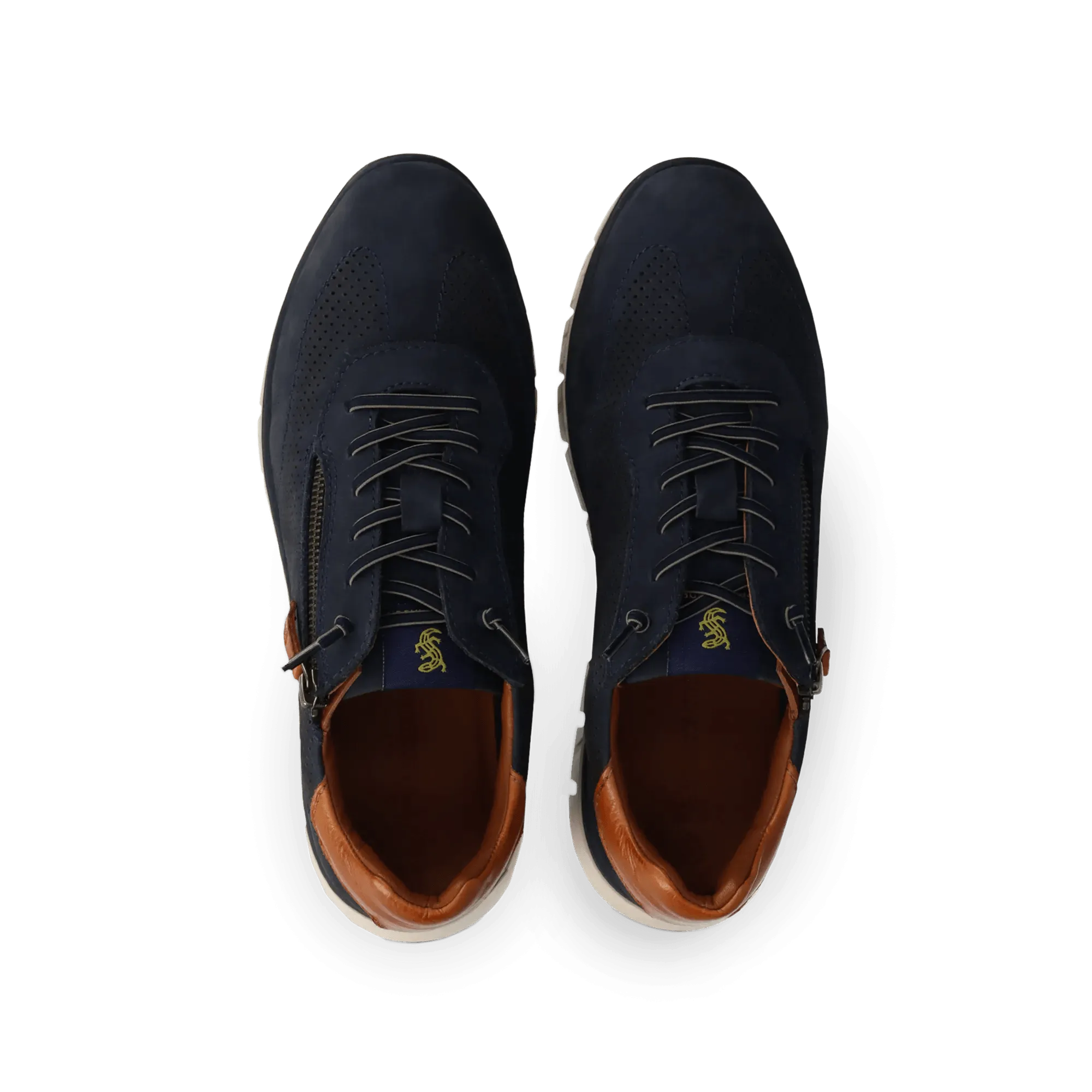 Leder Sneaker blau