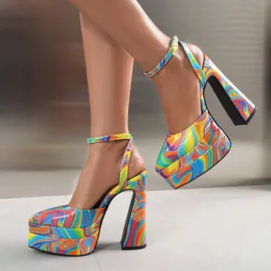Leopard Color Waterproof Heels