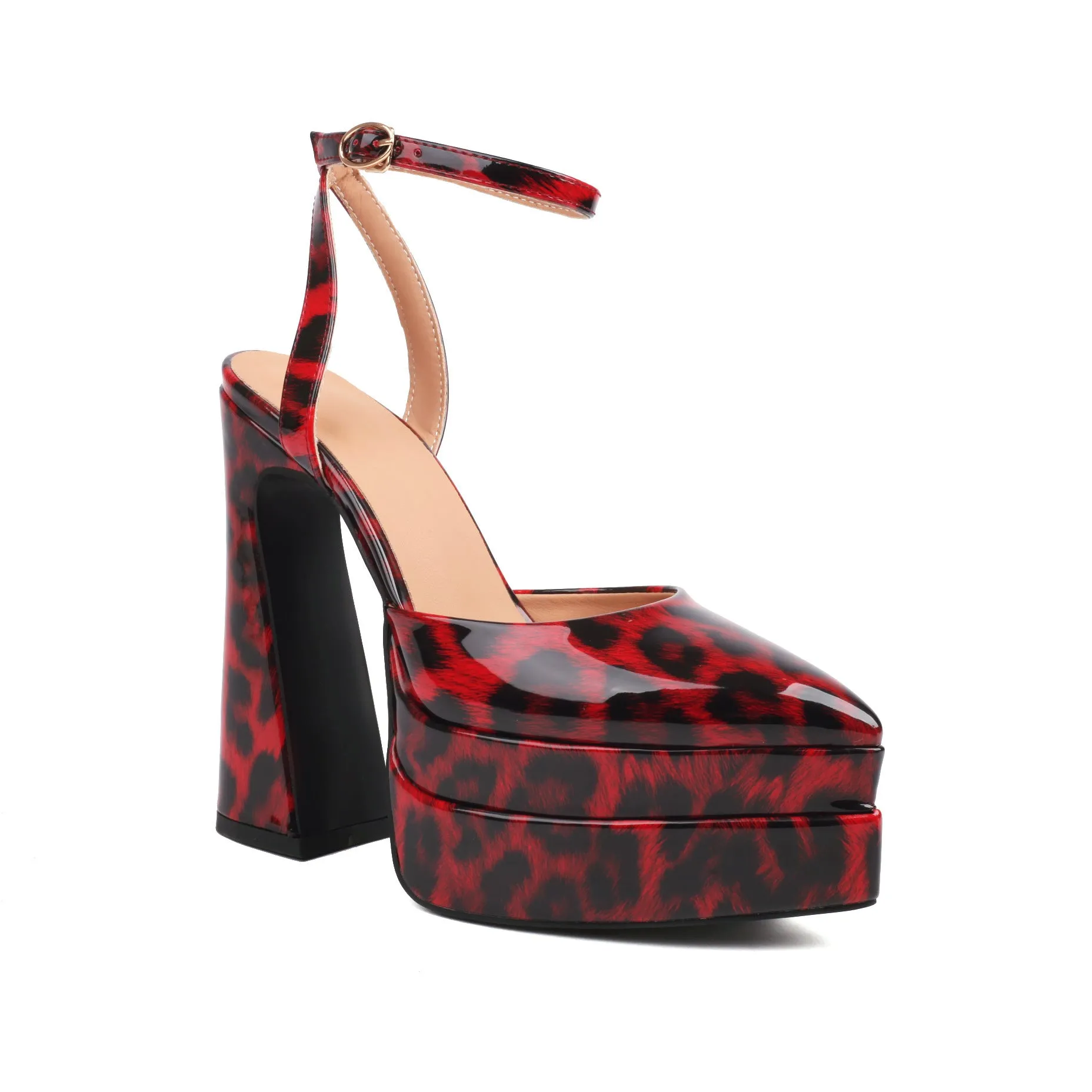 Leopard Color Waterproof Heels