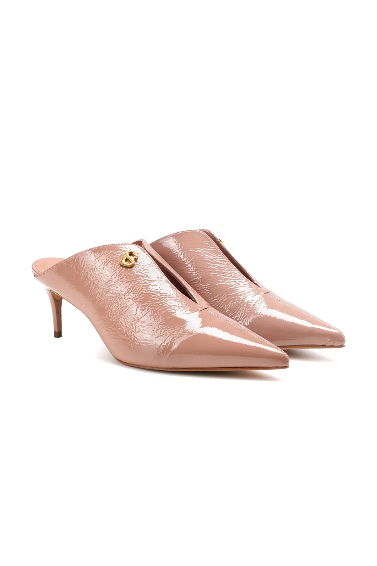 Luna Mules Heels - Dusty Rose