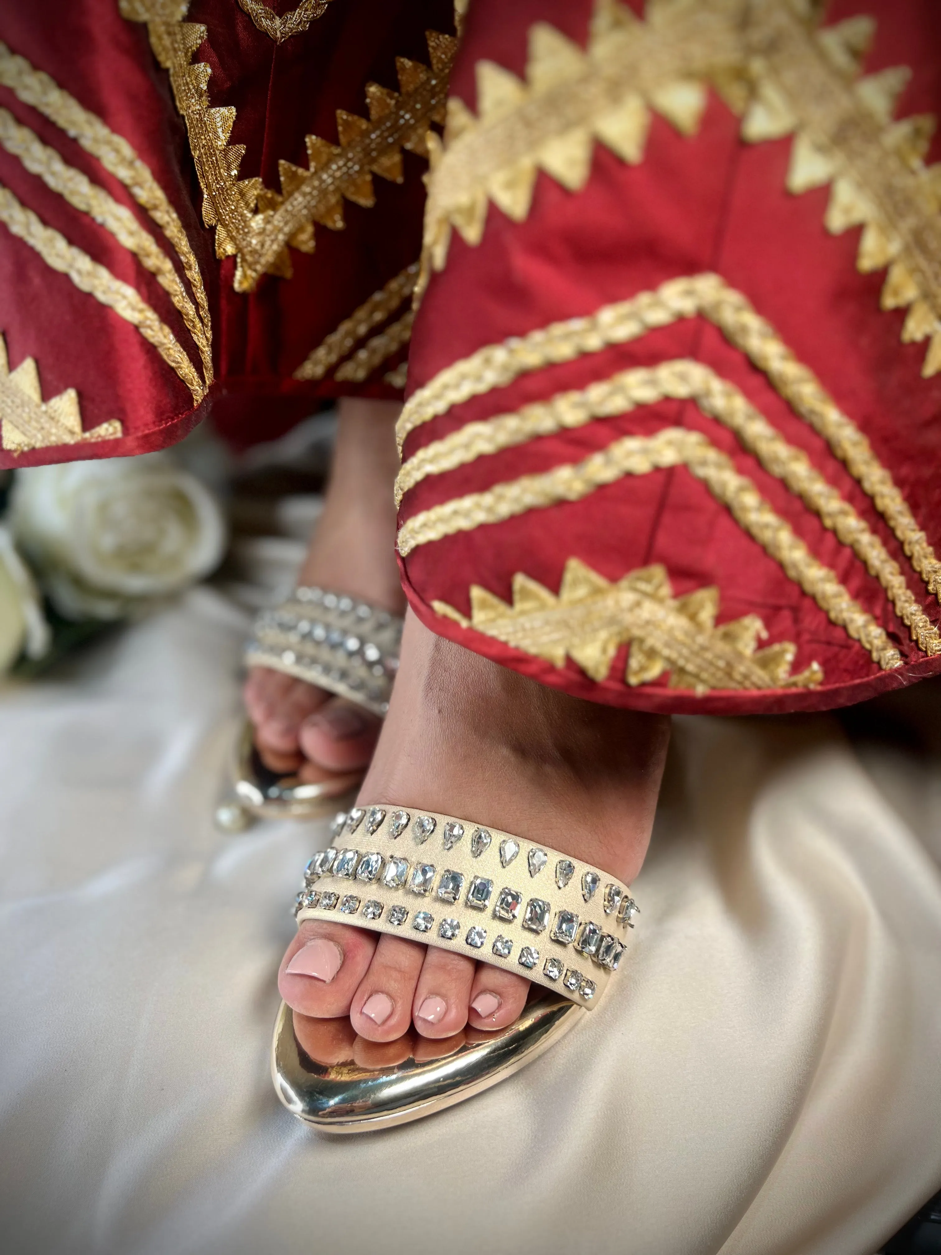 Luxe Diamond Heels with Anklet Back Cover