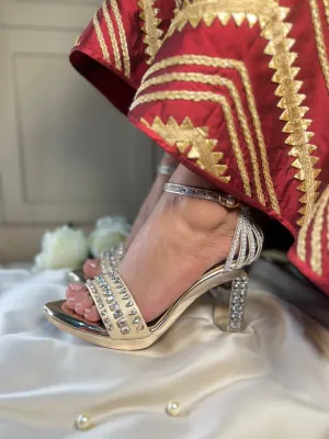 Luxe Diamond Heels with Anklet Back Cover