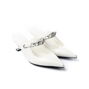 Luxury Chain Accent Mules