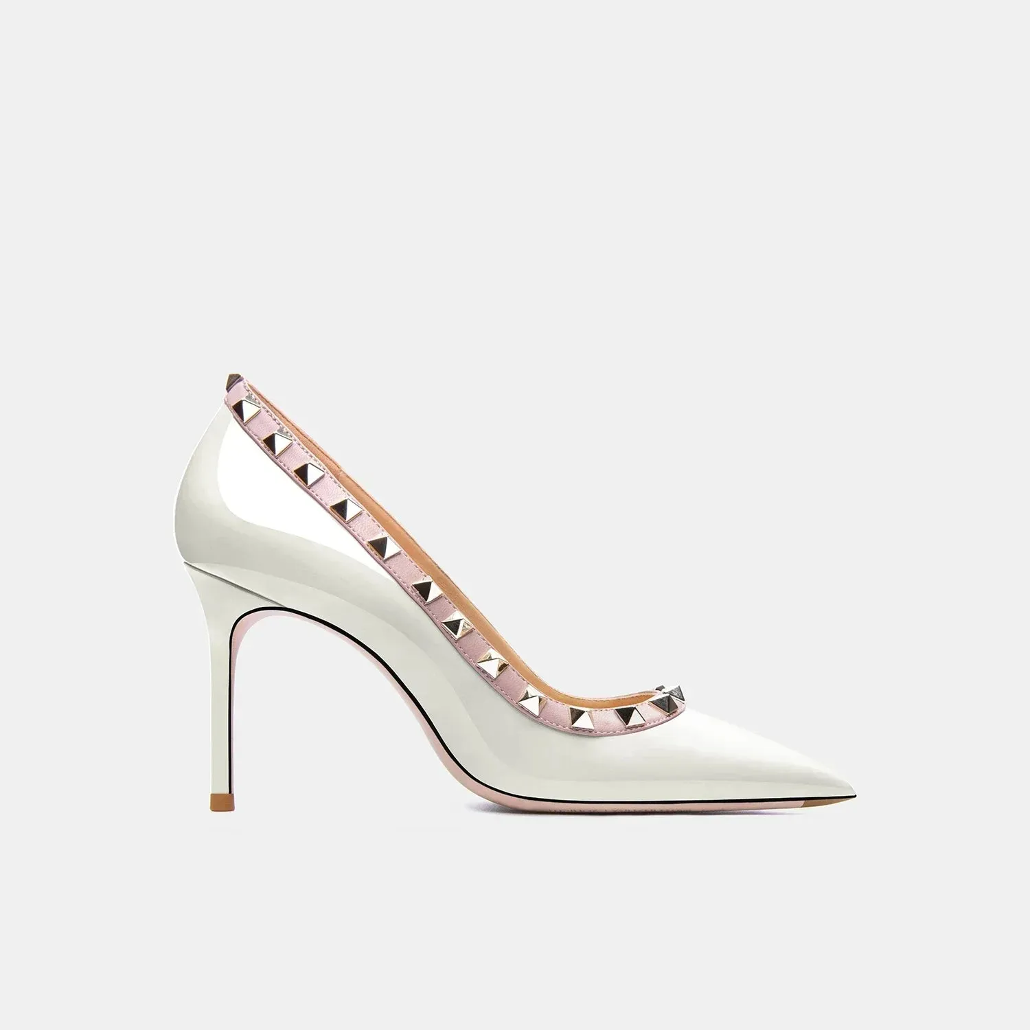 Luxury Women's Genuine Leather Stiletto Pumps | Willow Nail Design | Elegant Party & Evening Dress Shoes