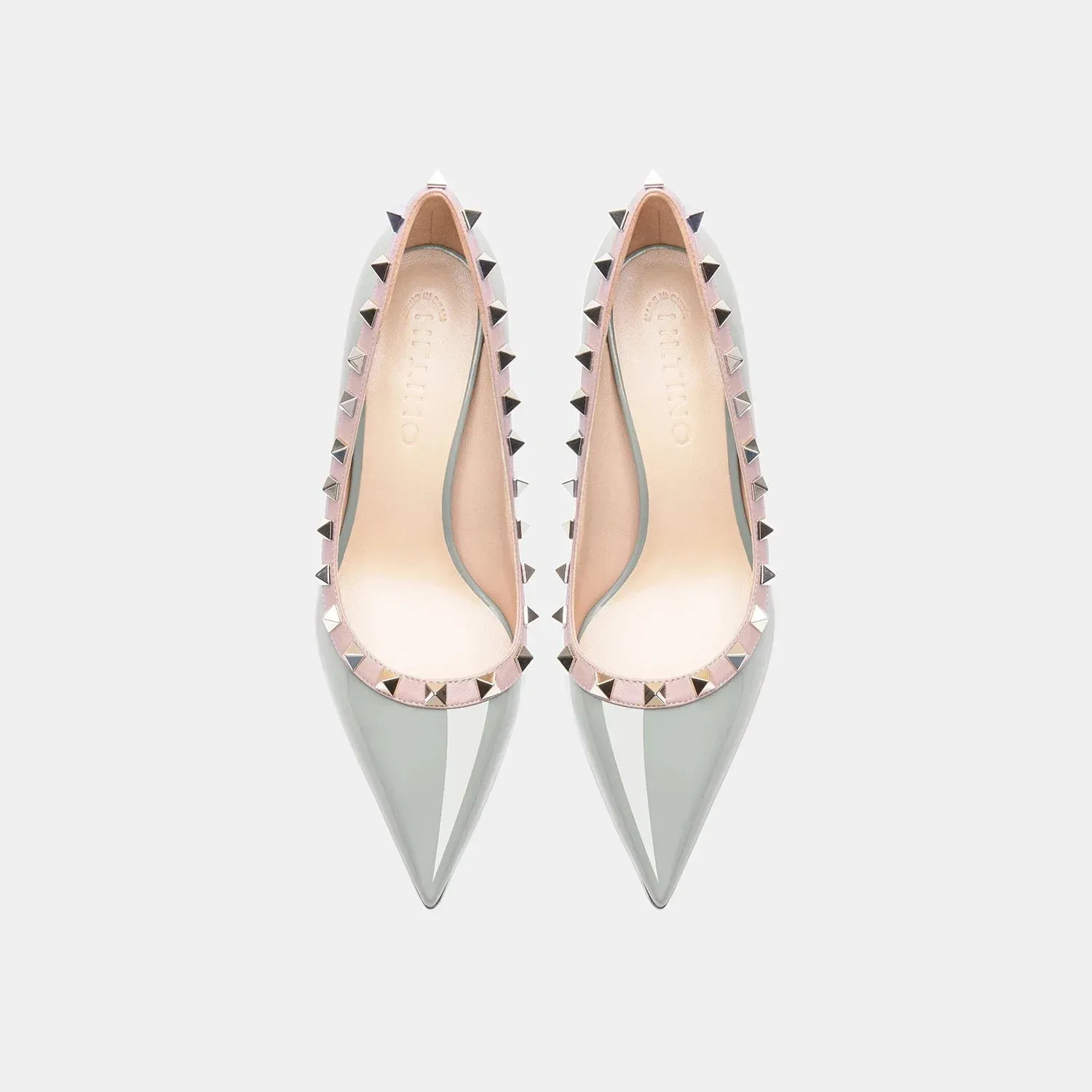 Luxury Women's Genuine Leather Stiletto Pumps | Willow Nail Design | Elegant Party & Evening Dress Shoes