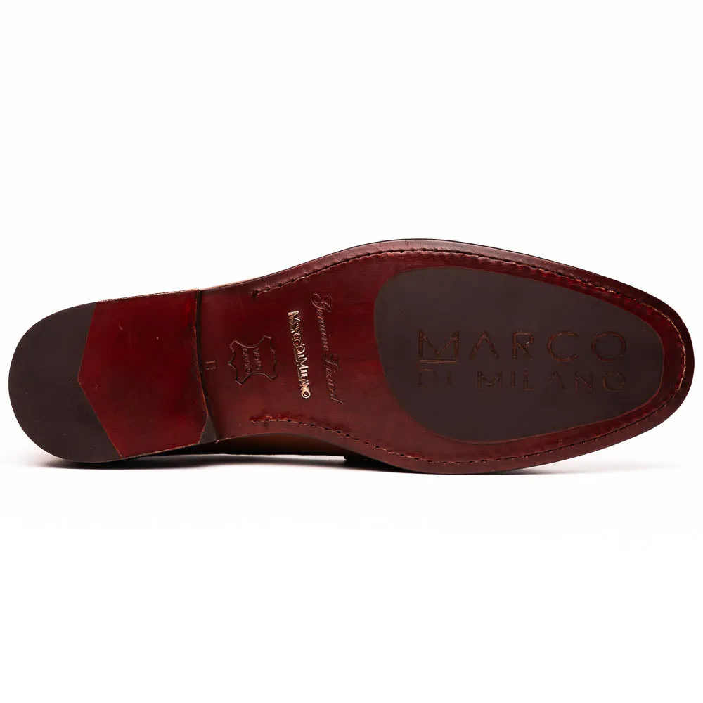 Marco Di Milano Enzo in Cognac Lizard Bit Loafers