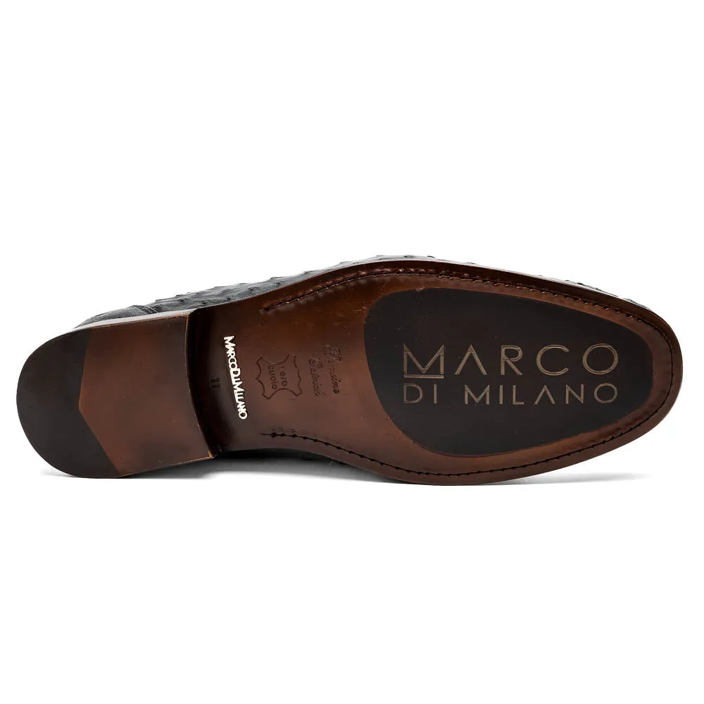 Marco Di Milano Ferrioni in Navy Ostrich Bit Loafers