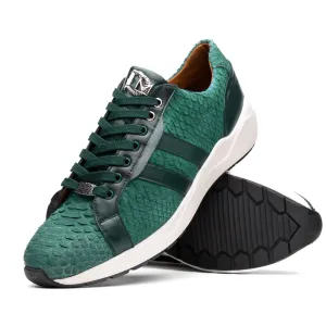 Marco Di Milano Verona in Green Python Calfskin Sneakers