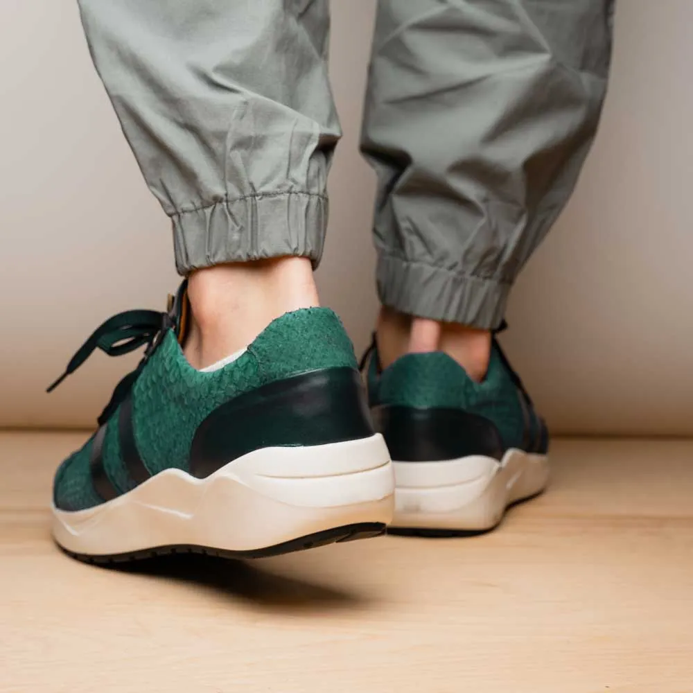 Marco Di Milano Verona in Green Python Calfskin Sneakers