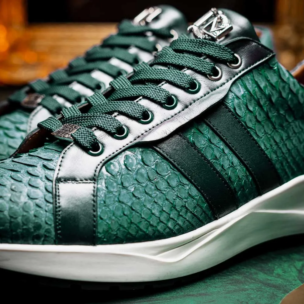 Marco Di Milano Verona in Green Python Calfskin Sneakers