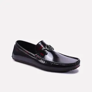 Maroon Glossy Loafers 0130879