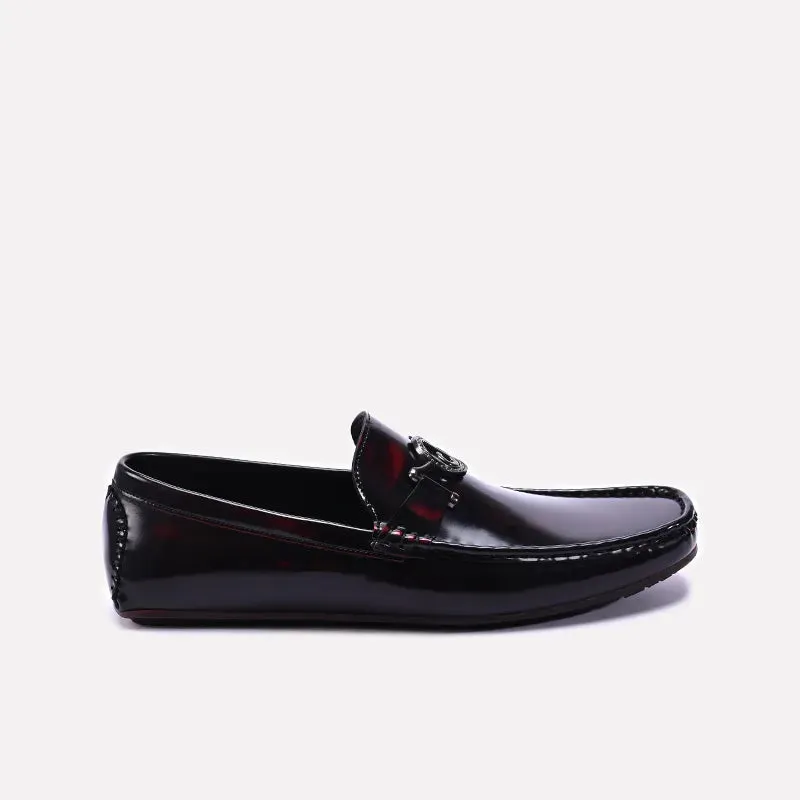 Maroon Glossy Loafers 0130879