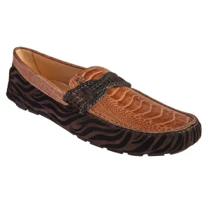 Mauri 3522 Zebrina / Ostrich Leg Moccasin Brown / Light Corn