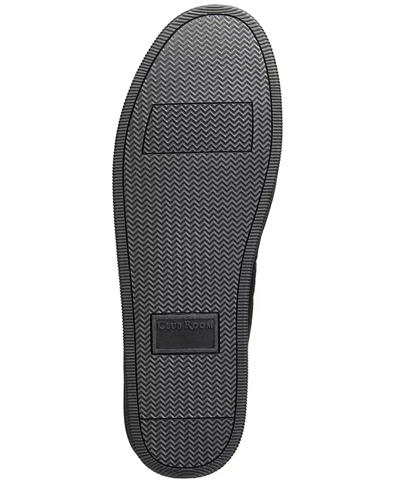 Men'S Faux-Suede Moccasin Slippers with Faux-Fur Lining, Created for Macy'S