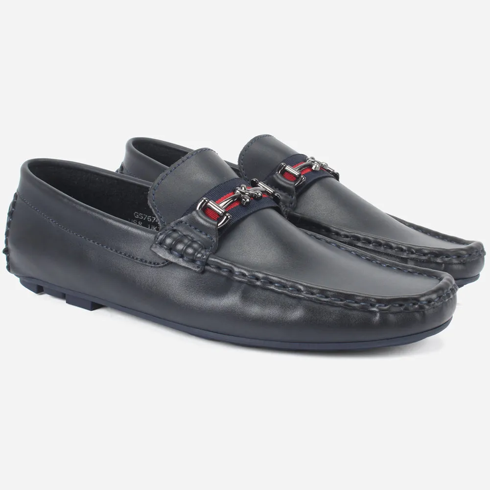 Mens "DUEL" Slip-On Decorate Moccasins Shoes