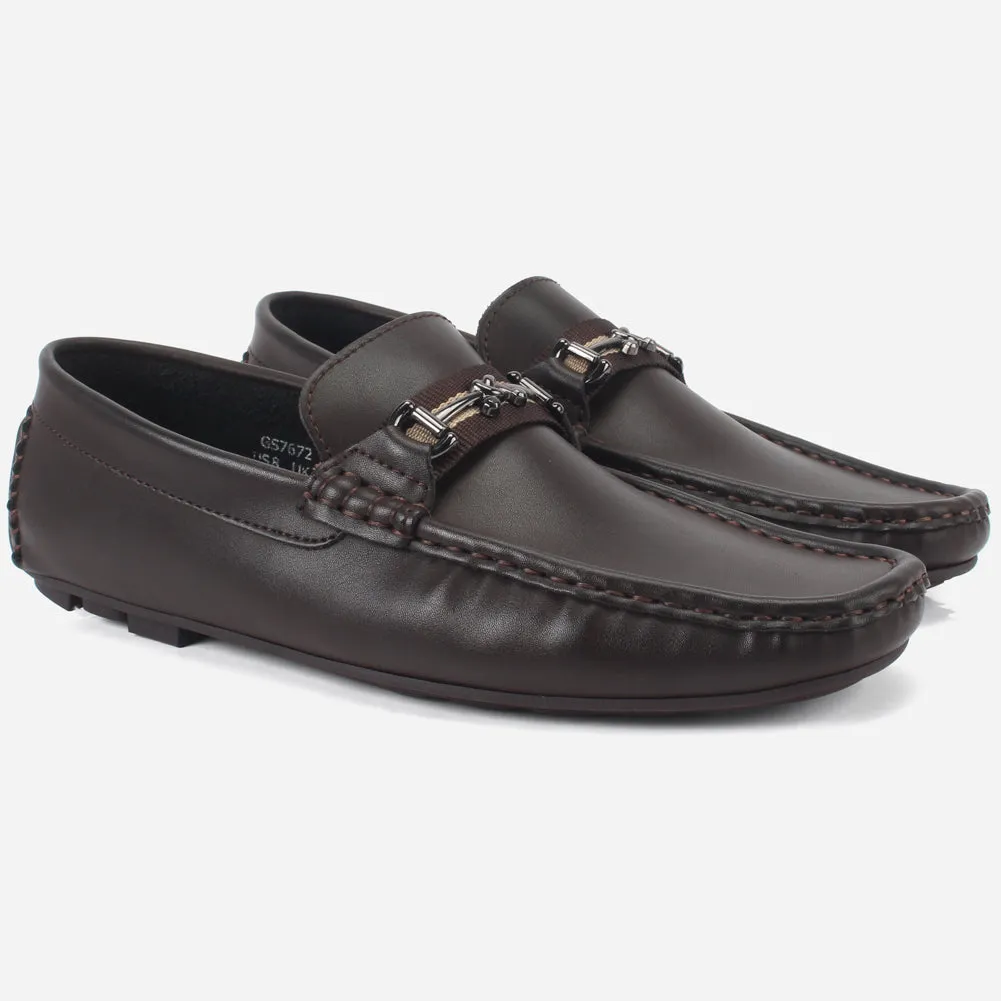 Mens "DUEL" Slip-On Decorate Moccasins Shoes