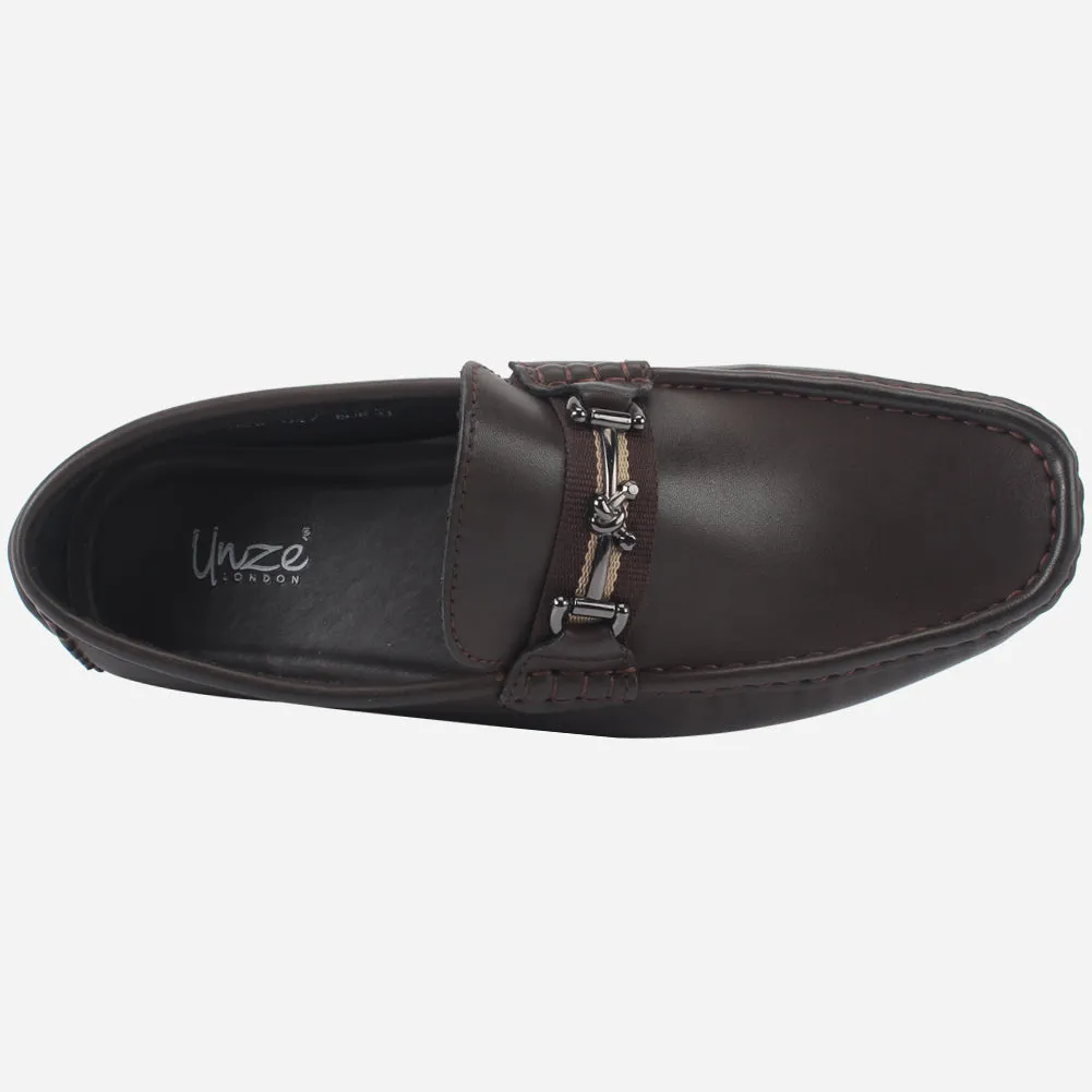 Mens "DUEL" Slip-On Decorate Moccasins Shoes