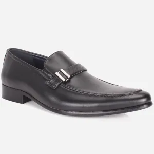 Mens "HUZIM" Leather Office Formal Slide In Shoes