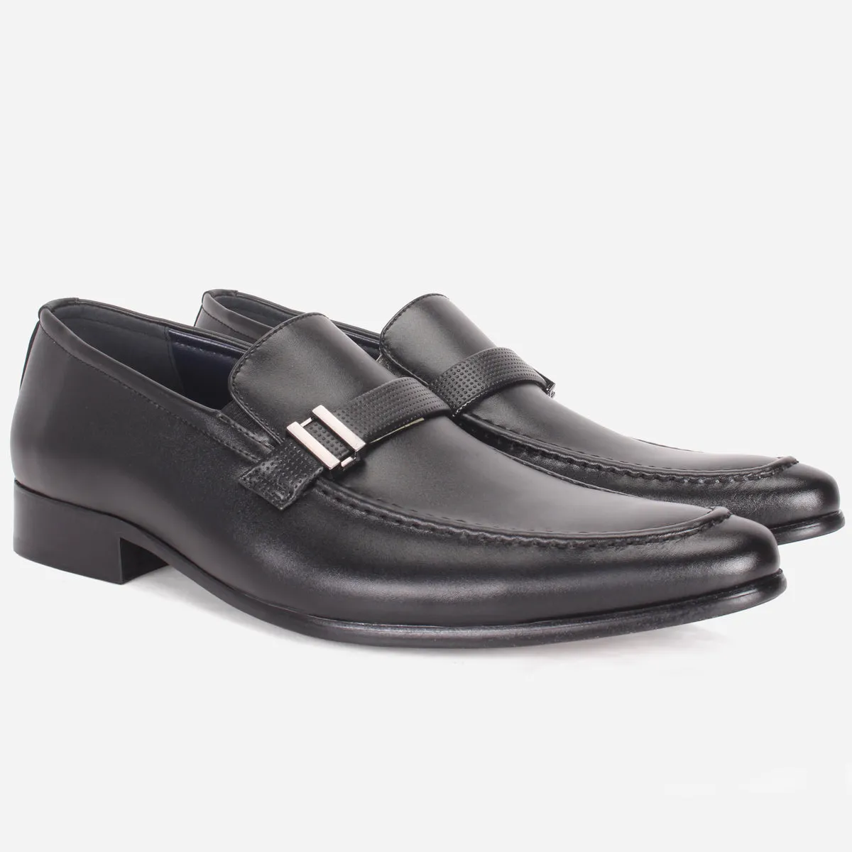Mens "HUZIM" Leather Office Formal Slide In Shoes
