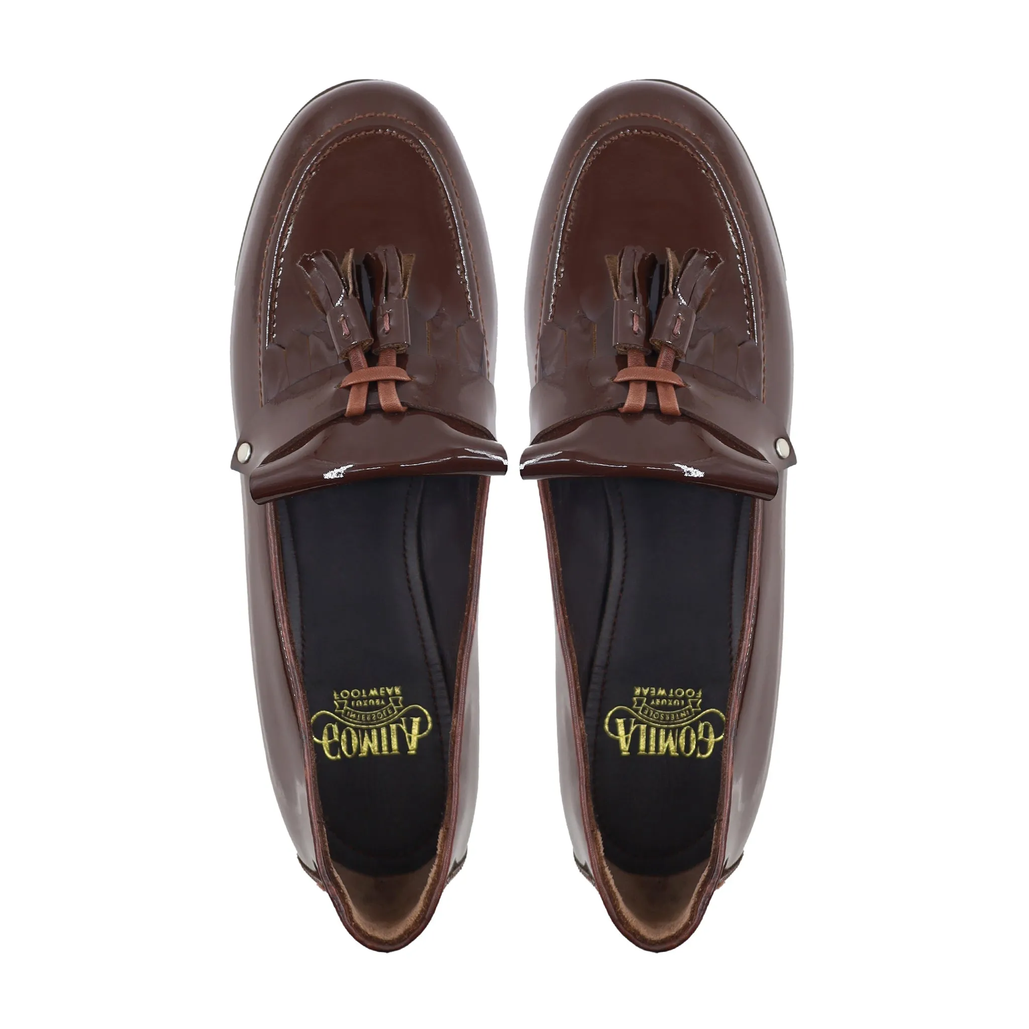 Morgan - Ladies Dark Brown Patent Leather Loafer