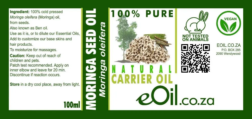 Moringa seed carrier oil