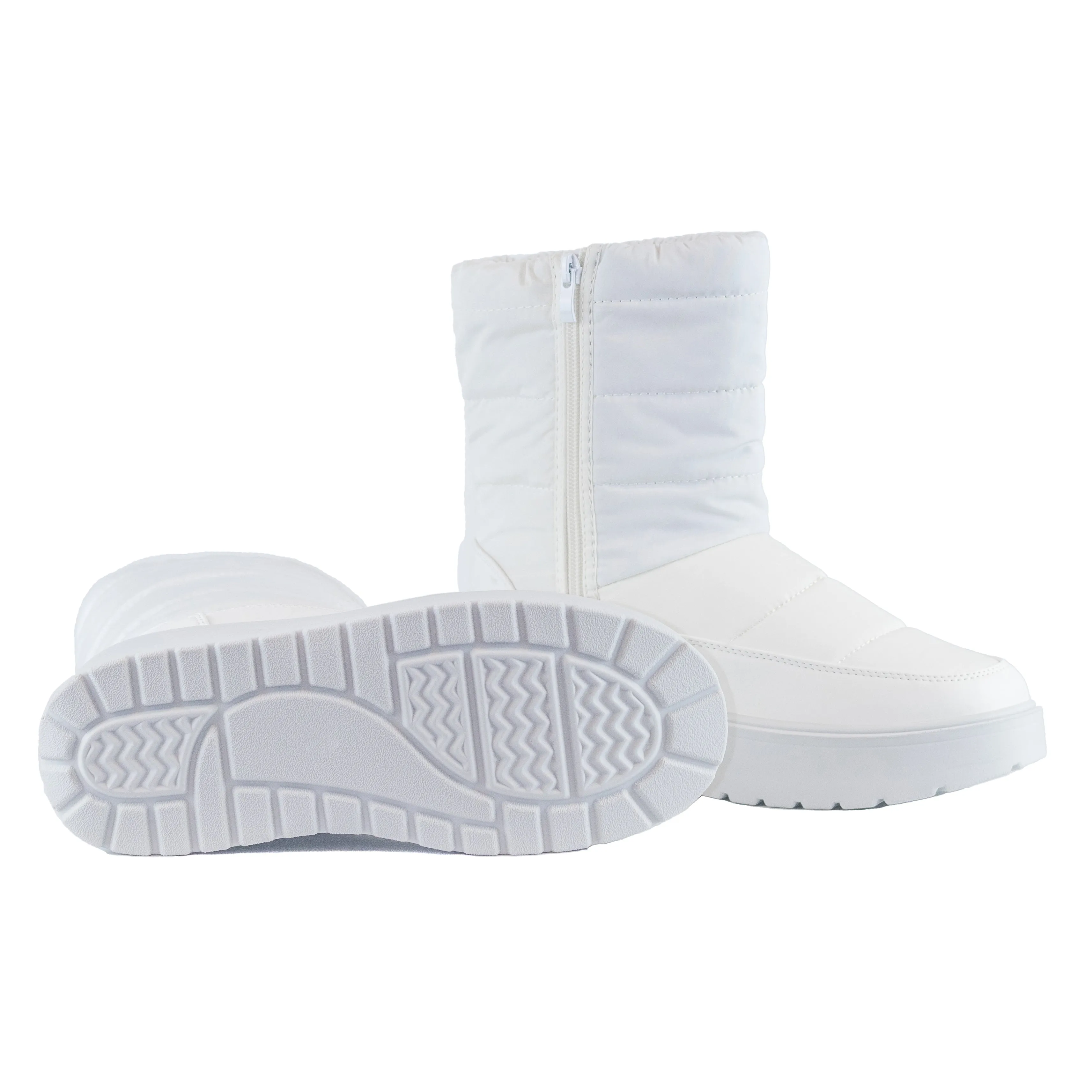 Mountain - Faux Fur Winter Boots, Waterproof Nylon Design, Inward Zipper for Easy Wear, Ideal for Snowy Days