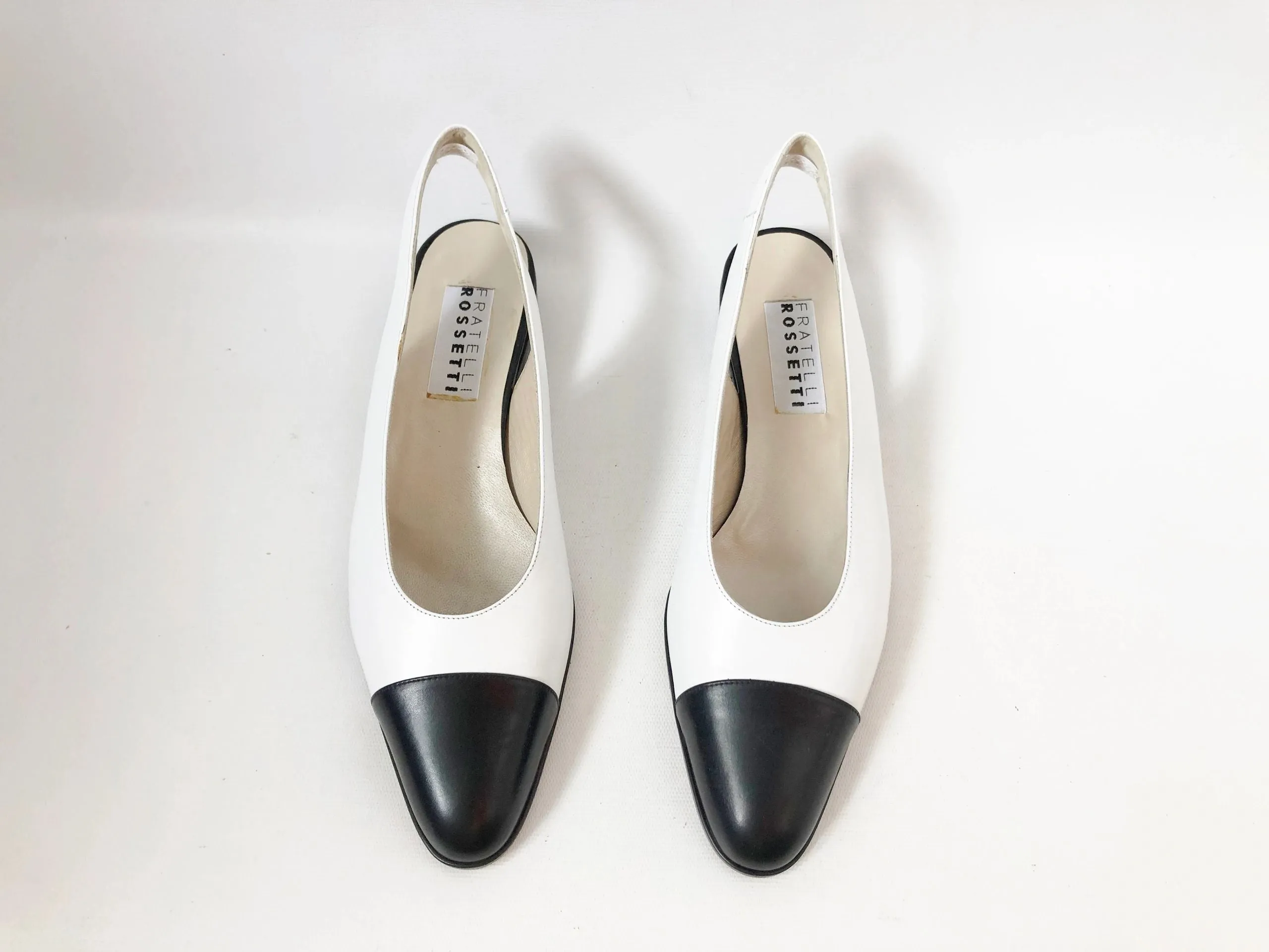 NEW Fratelli Rossetti Cap-Toe Slingback Size 39 It (9 Us)