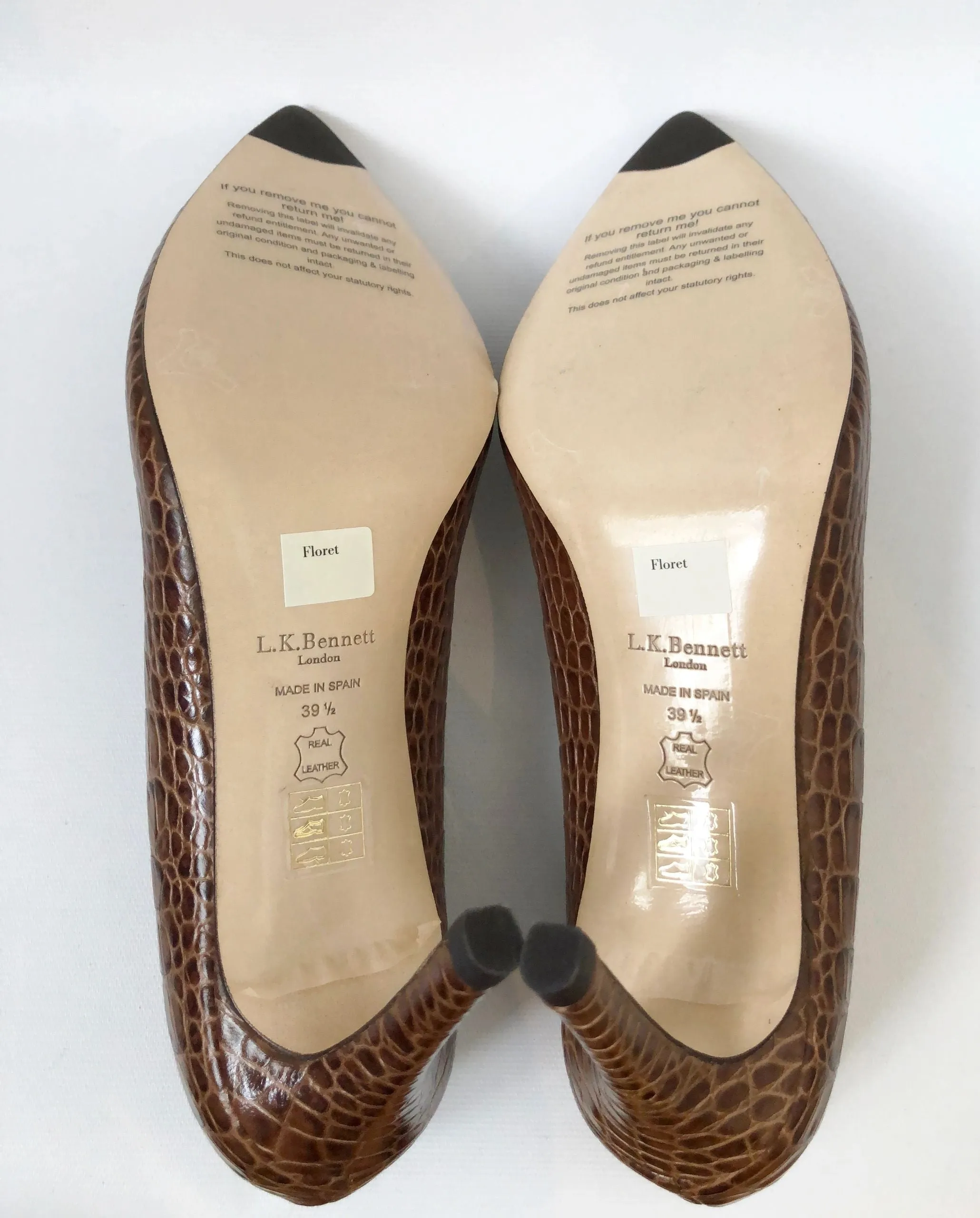 NEW L.K. Bennett Embossed Pump Size 39.5 It (9.5 Us)