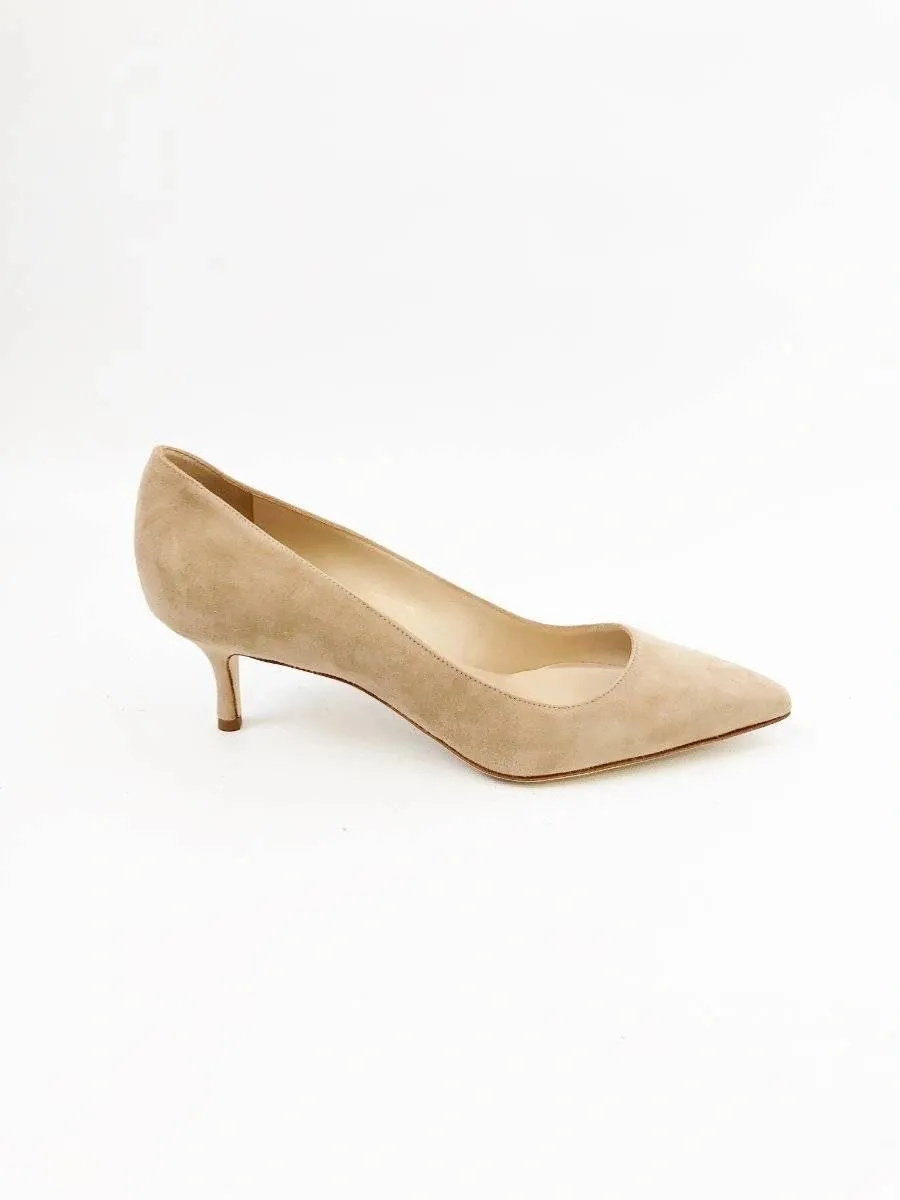 NEW Manolo Blahnik Suede Pump Size 37.5 It (7.5 Us)