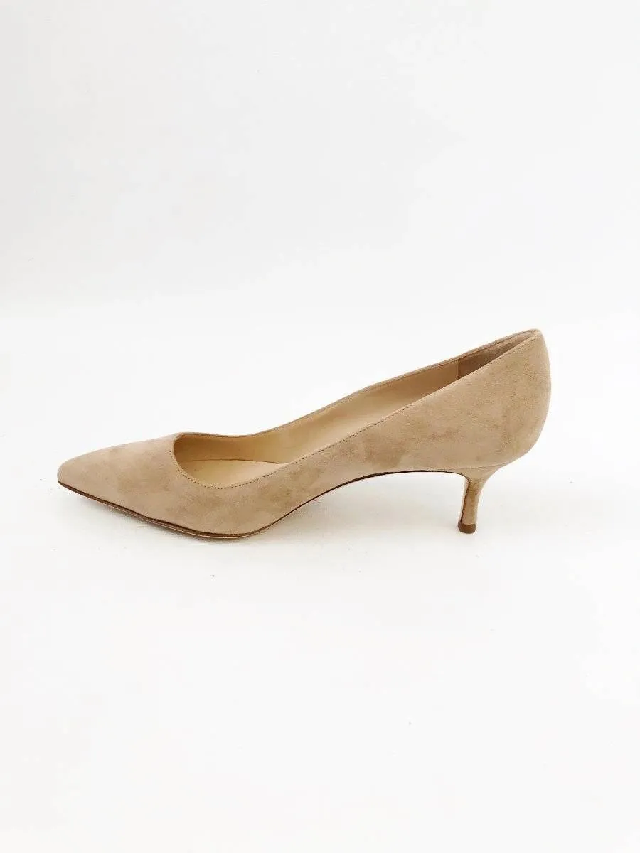 NEW Manolo Blahnik Suede Pump Size 37.5 It (7.5 Us)