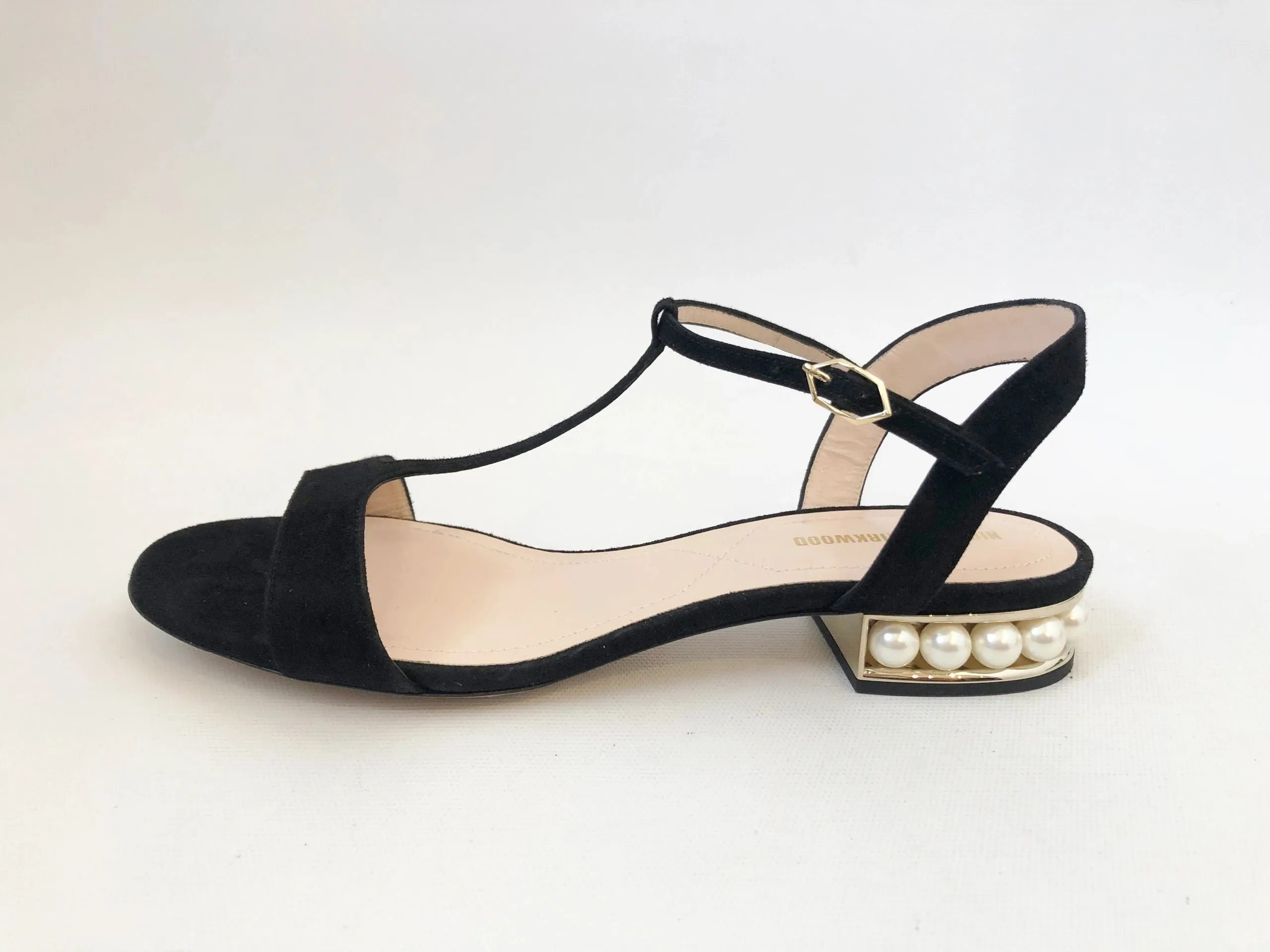 NEW Nicholas Kirkwood Pearl Heel Sandal Size 37.5 It (7.5 Us)