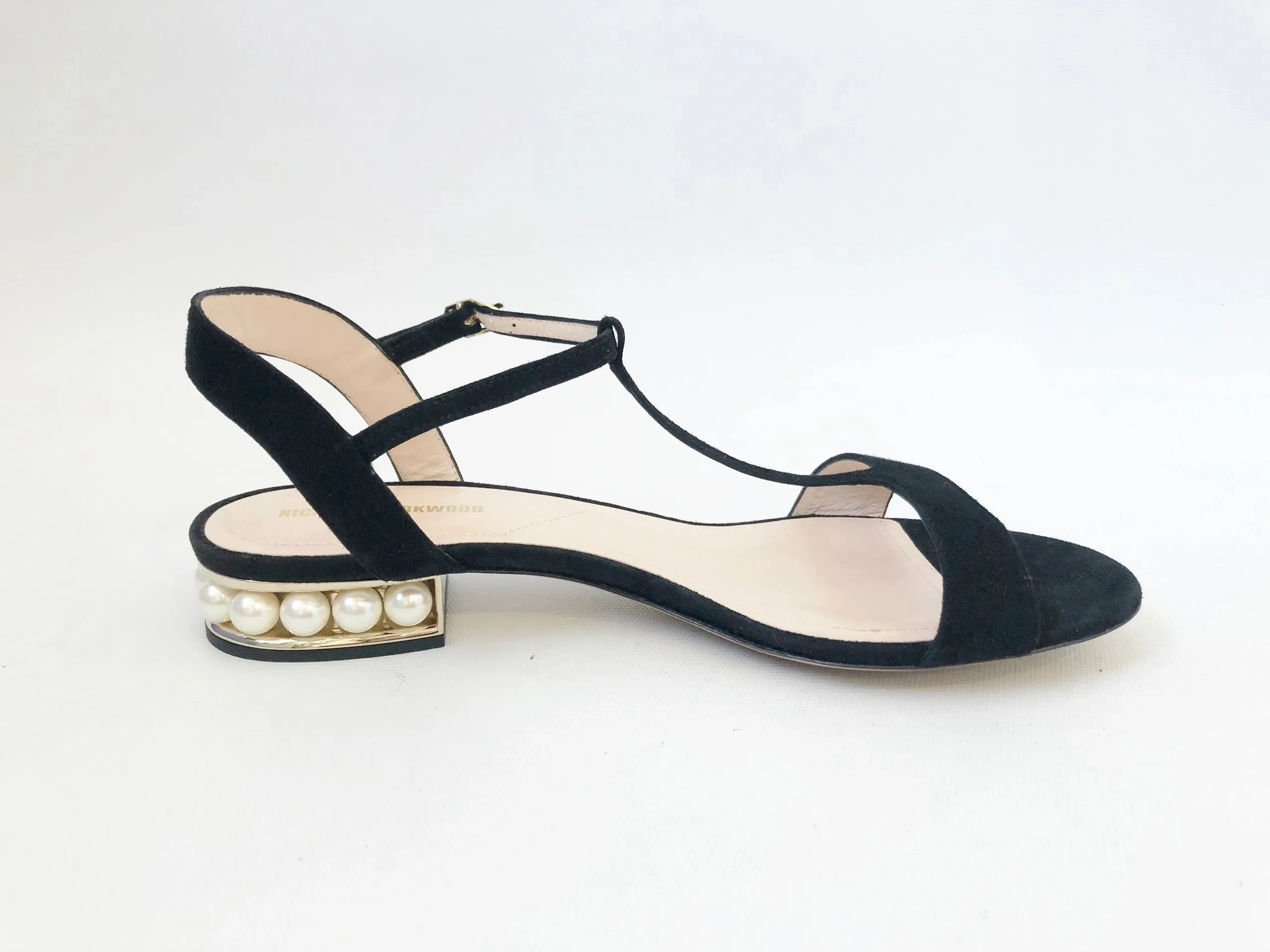 NEW Nicholas Kirkwood Pearl Heel Sandal Size 37.5 It (7.5 Us)