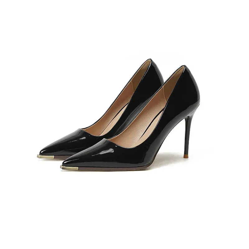New nude high heels for women slim heels