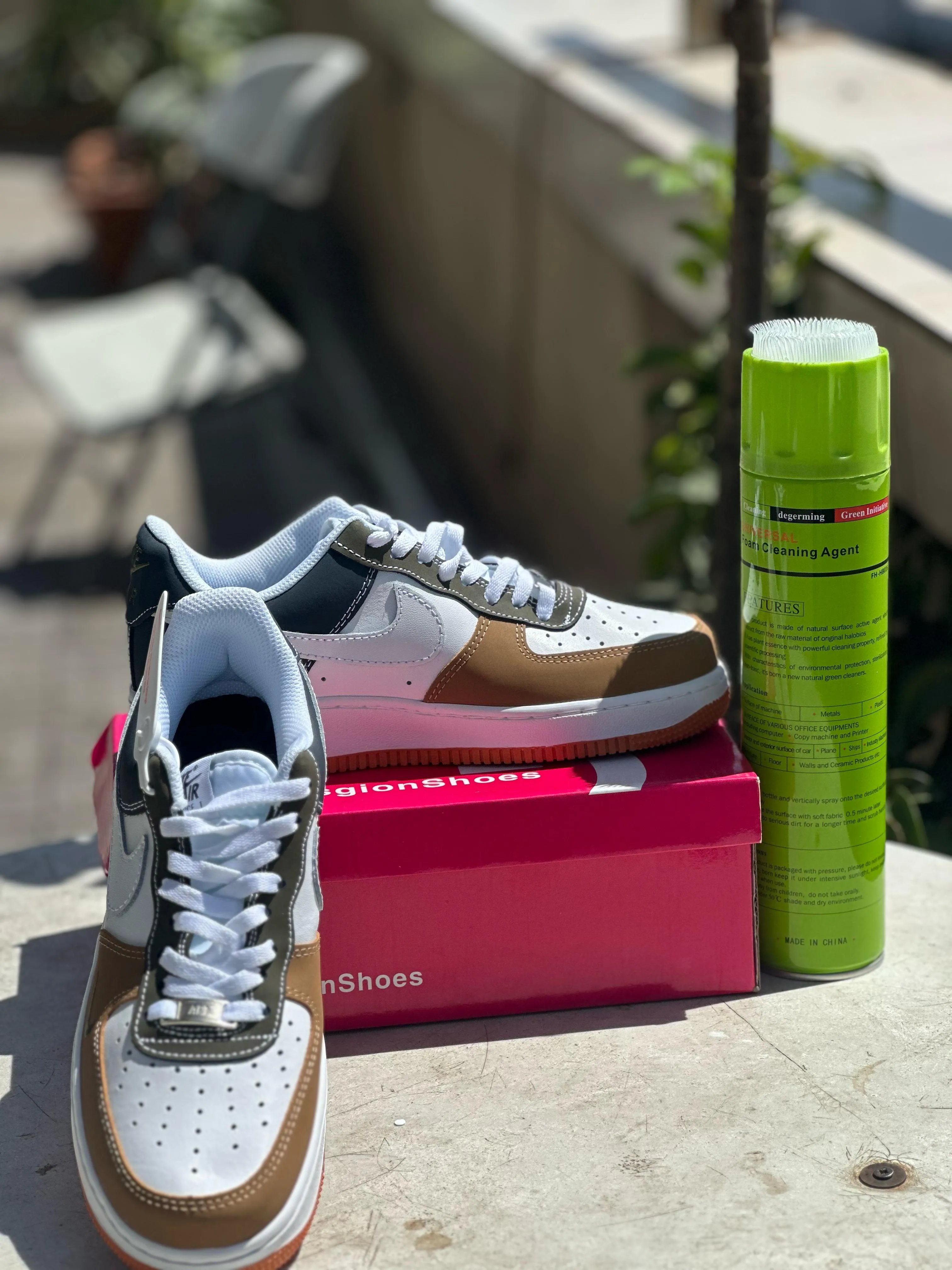 Nike Air Force 1 Low White, Black, Brown