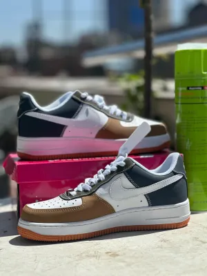 Nike Air Force 1 Low White, Black, Brown