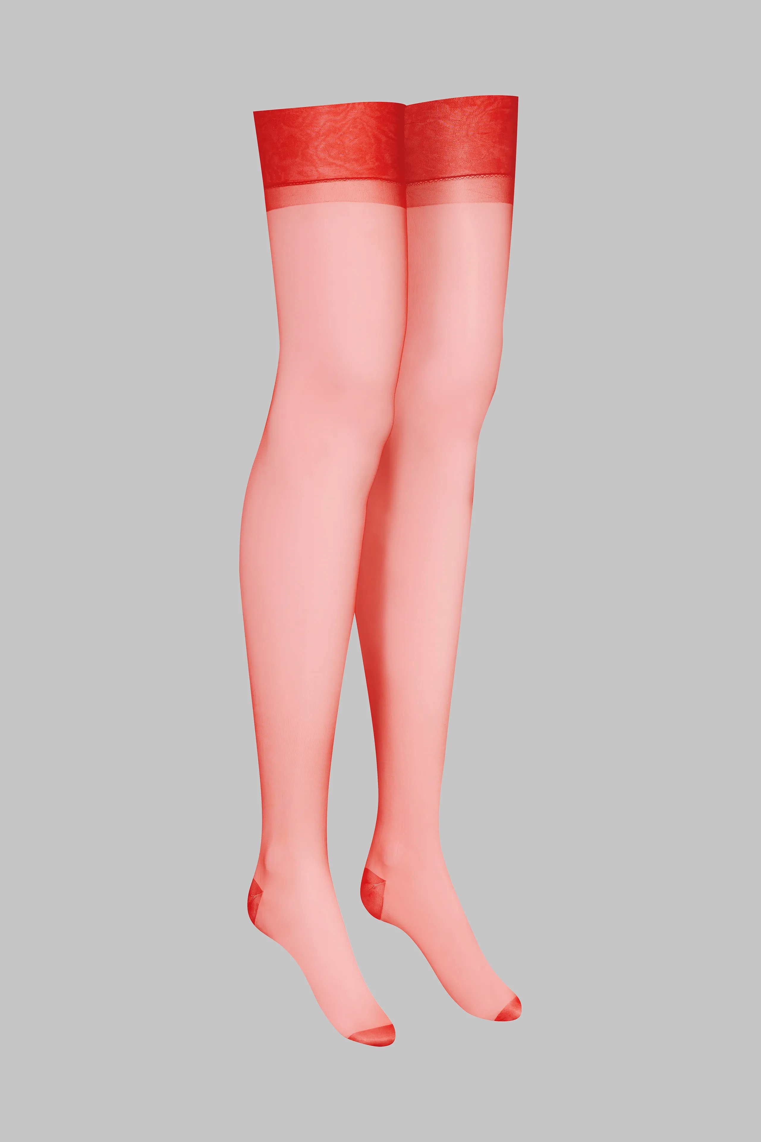 Nylon stockings 15D - Red - Les Coquetteries