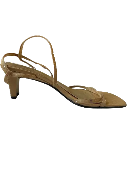 Outline Gold Strappy Heels