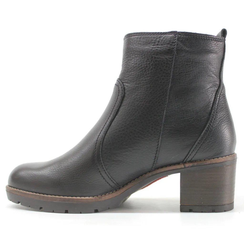 Pikolinos Llanes Calfskin Leather Women's Zip Up Mid Heel Boots