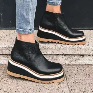 Platform Side Zipper Women's Bootie