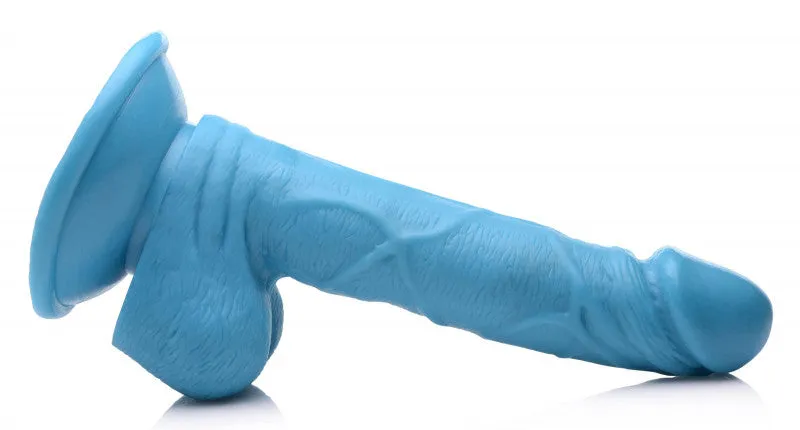 Pop Pecker 6.5 Inch  With Balls - Blue