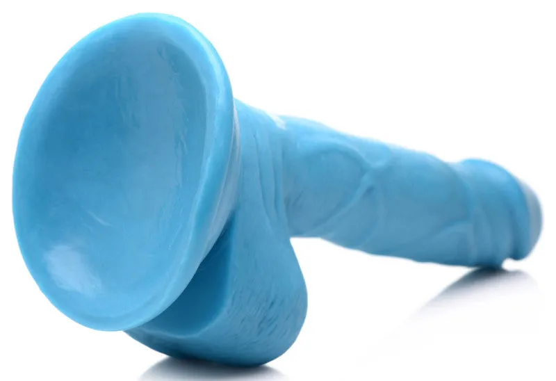 Pop Pecker 6.5 Inch  With Balls - Blue