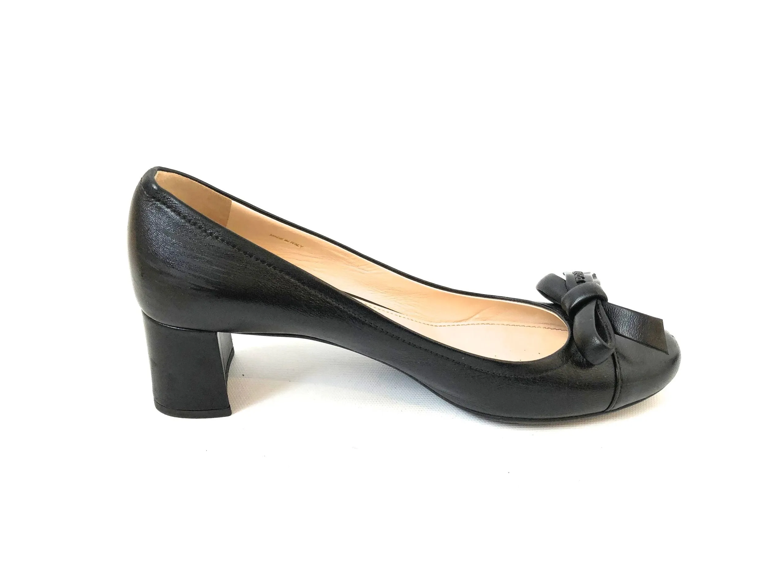Prada Bow Pump Size 37 It (7 Us)