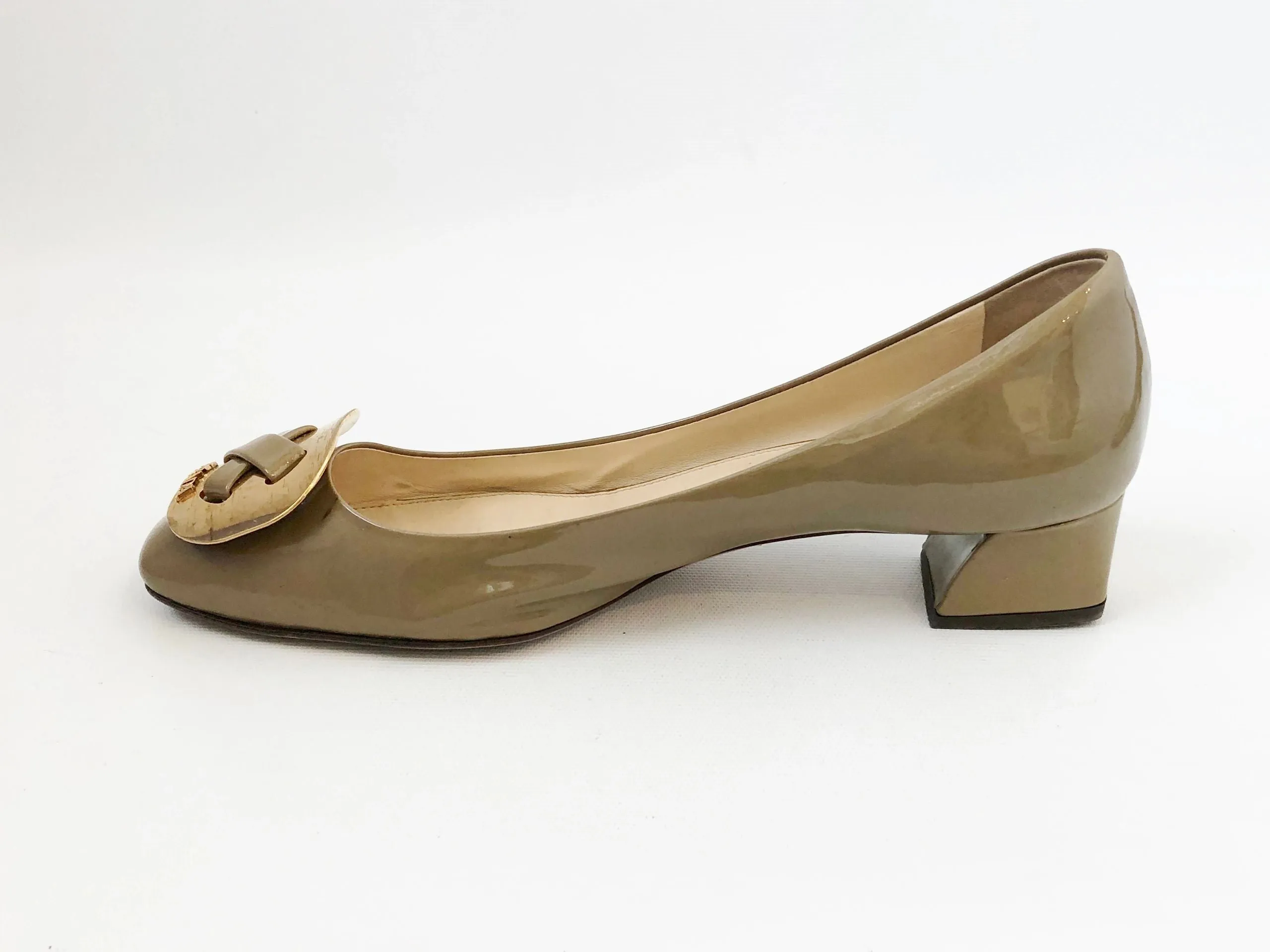 Prada Buckle Pump Size 37.5 It (7.5 Us)