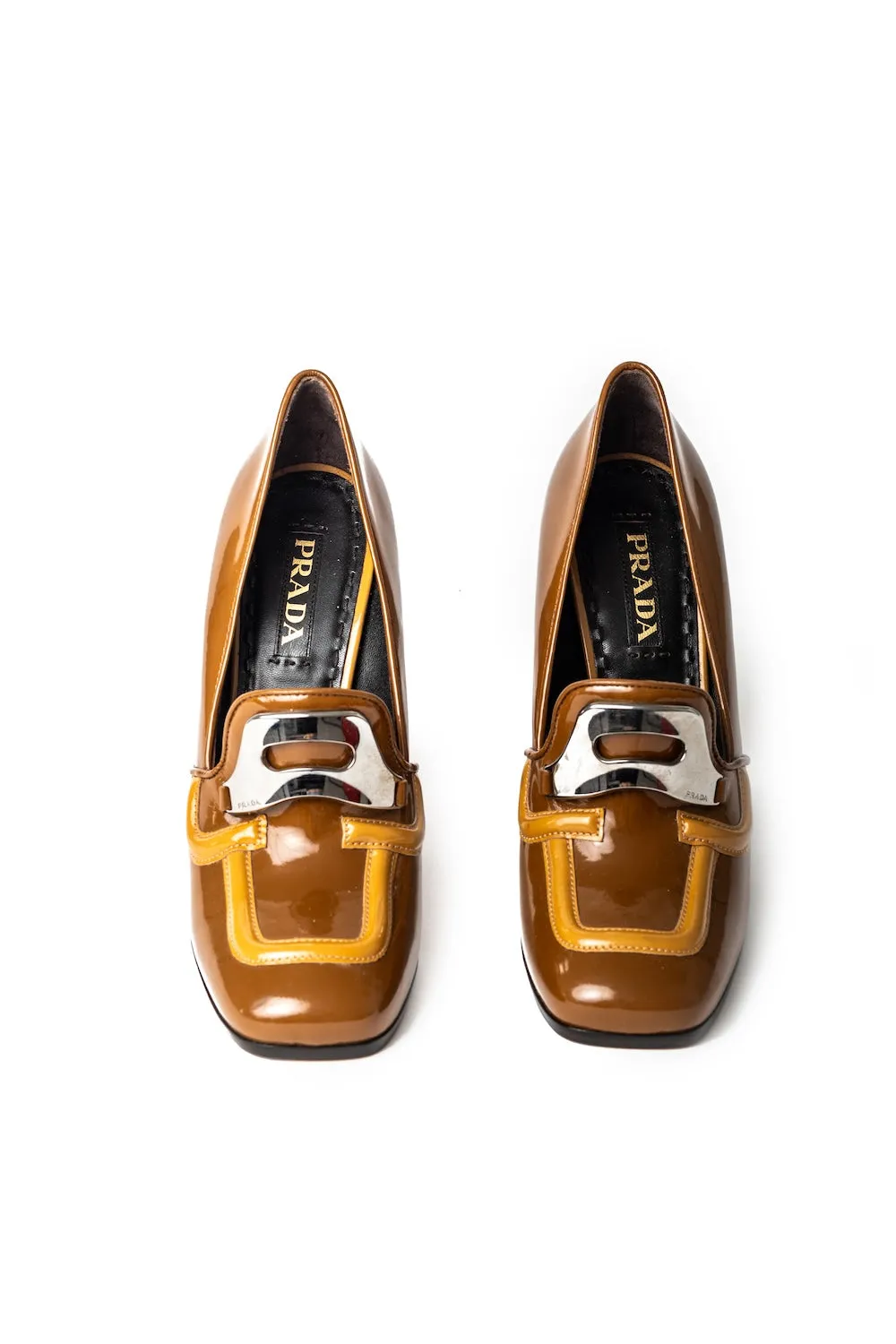 Prada <br> F/W 2010 runway patent leather platform loafers