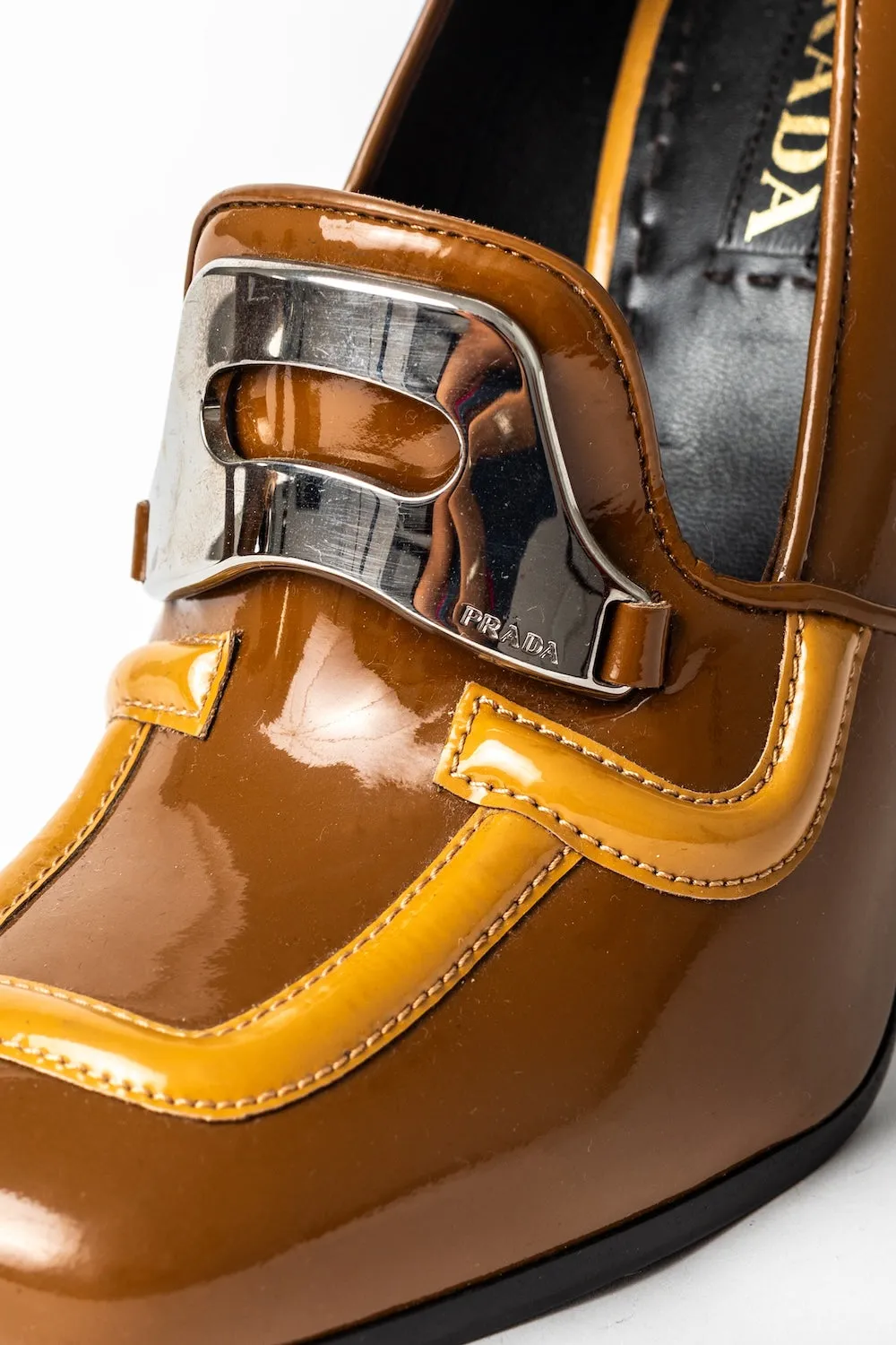 Prada <br> F/W 2010 runway patent leather platform loafers