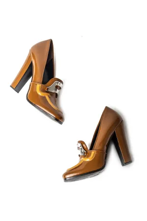 Prada <br> F/W 2010 runway patent leather platform loafers