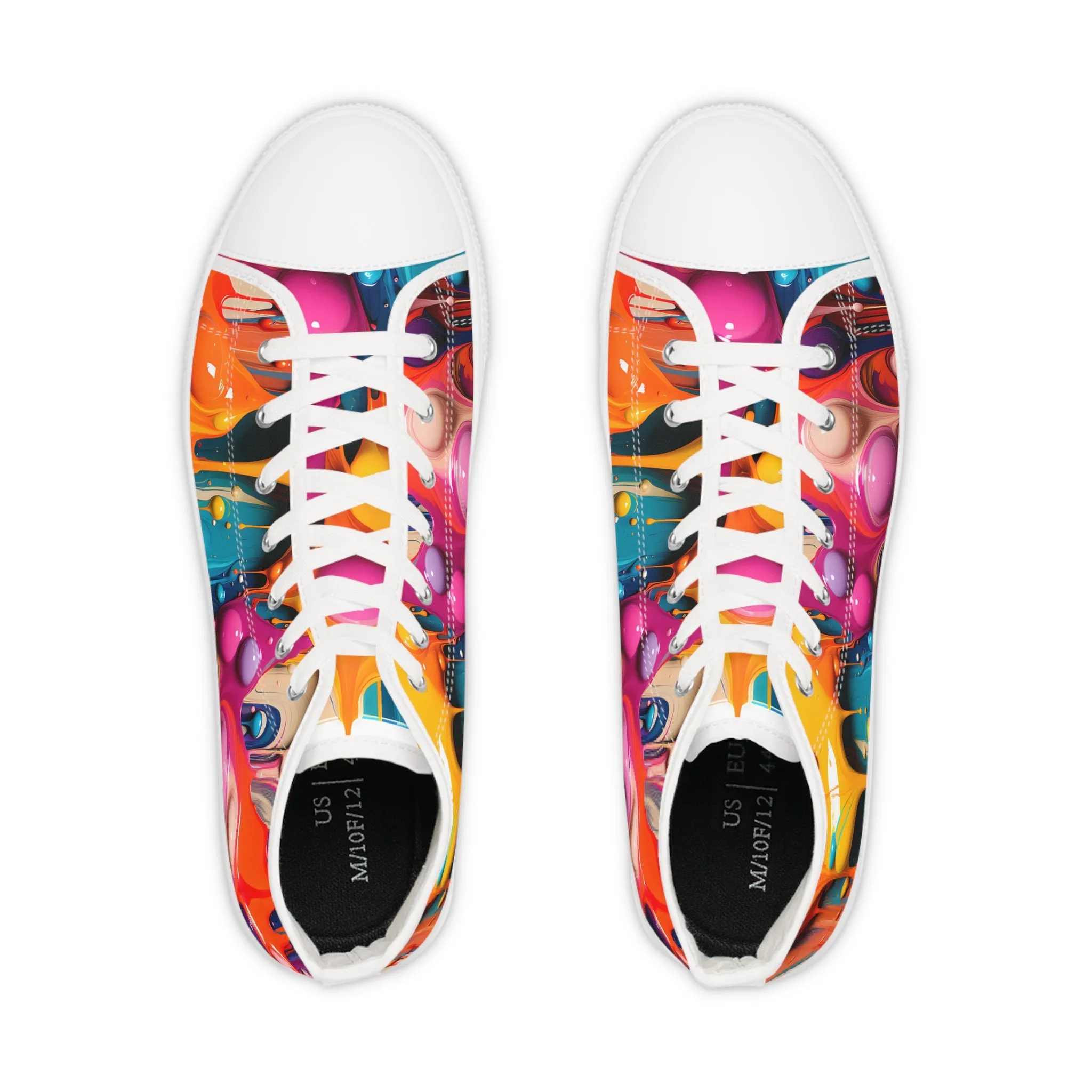 "Psychedelic Drip: High-Top Art Sneakers"